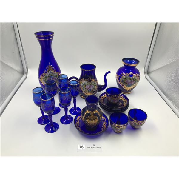 Cobalt Blue After Dinner Set