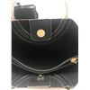 Image 2 : Black Handbag with Gold Toned Ring Handles and Heyraud Classic Womens Handbag