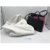 Image 1 : Anne Klein White Shoulder Bag,  and Pink and Black Folded Compartment Purse