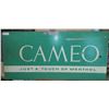 Image 2 : Antique Metal Sign Cameo Just a Touch of Menthol 44" Long x 21" Wide