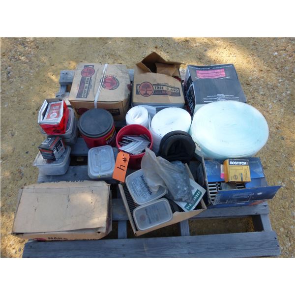 Pallet of staples 2 1/2" and 3 1/2" Nails