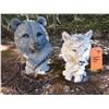 Image 1 : Bear and Wolf Garden Ornaments