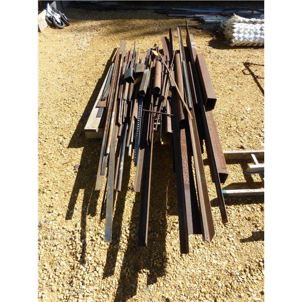 Pallet of Box Tubing, Angle Iron and Rebar