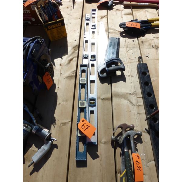 3- Levels and 2- Saws