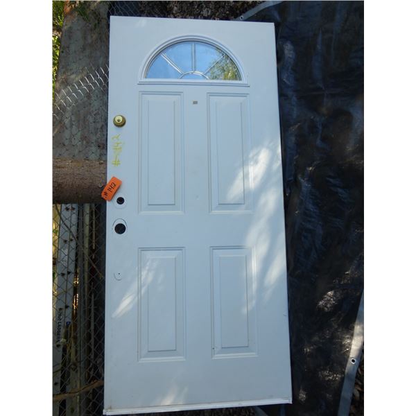 Hollow entry door c/w 1/2 moon window
