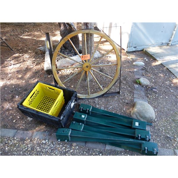 Wagon wheel gate, 7-30" post supports