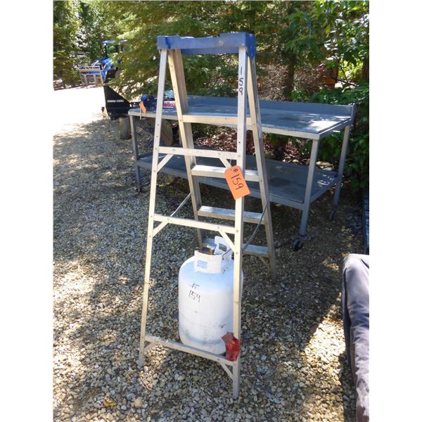 5' alum. Ladder c/w 30 lb propane bottle