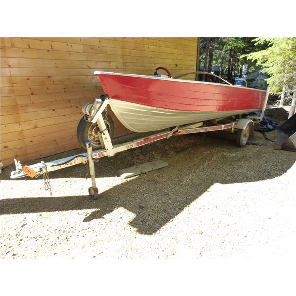 14' MirroCraft Alum. Boat c/w 30 HP Evinrude, EZ loader s/a trailer