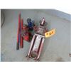 Image 1 : Floor jack and 3- bottle jacks