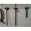 Image 2 : 3- sledge hammers, hyd. Hose and track spade