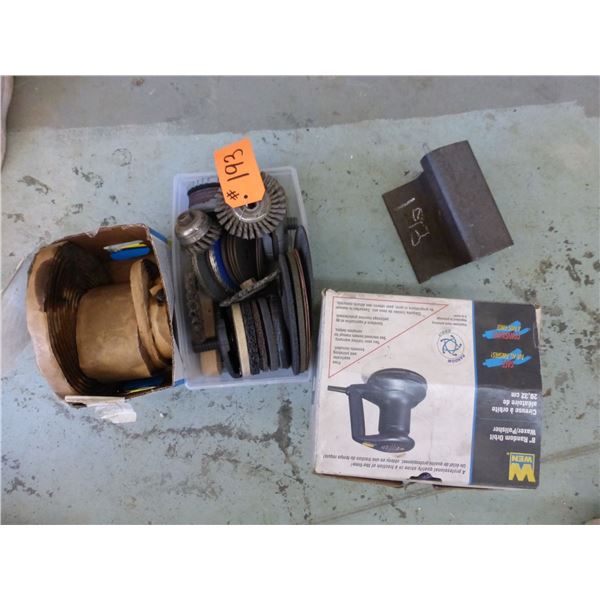 Grinding wheels and discs, 8" orbital polisher and railway iron