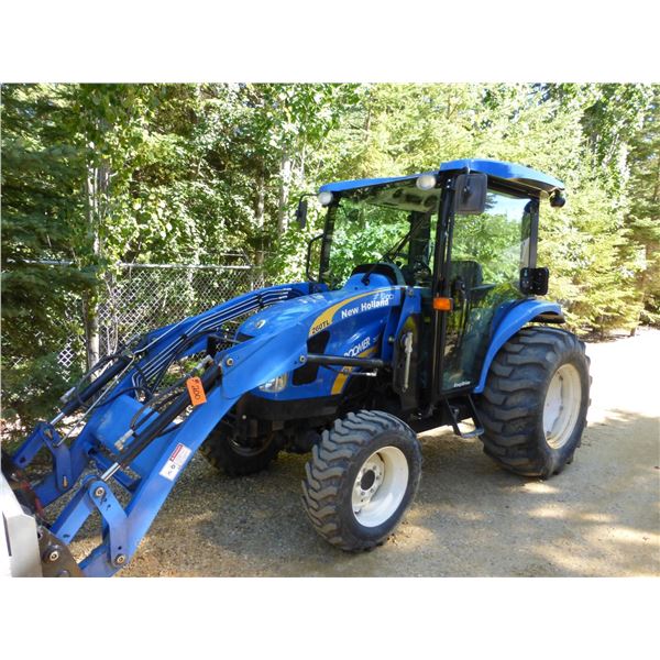 2012 New Holland Boomer 3050, 50hp FWA tractor c/w FEL, 3pth, 2 hyd, PTO. Powershift. #SAEJ2194
