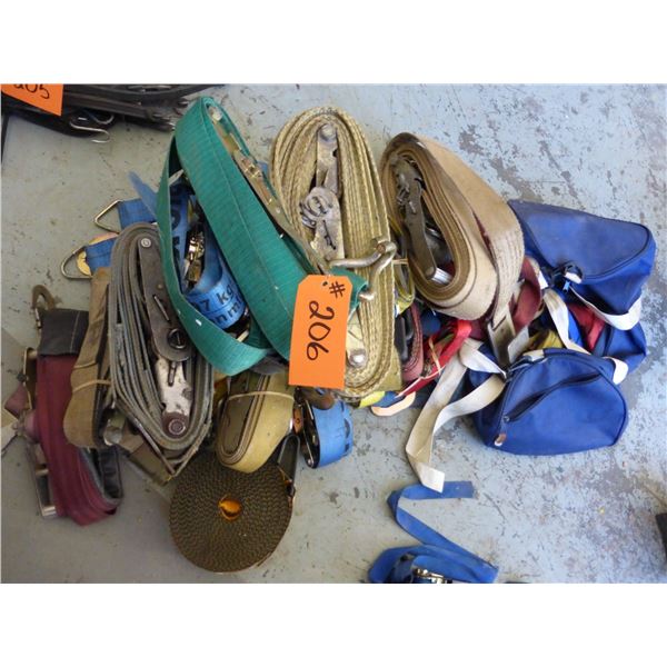 Qty of ratchet tie downs