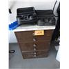 Image 1 : 6 drawer cabinet c/w auto elec. Connectors, strippers, pliers, plugs, air chucks, pad locks and misc