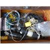 Image 7 : 6 drawer cabinet c/w auto elec. Connectors, strippers, pliers, plugs, air chucks, pad locks and misc