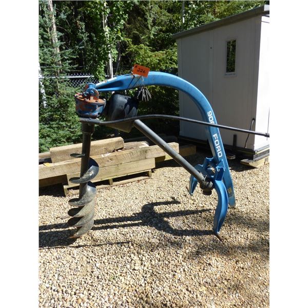 Ford 906, 3 pt. hitch auger c/w 9" bit