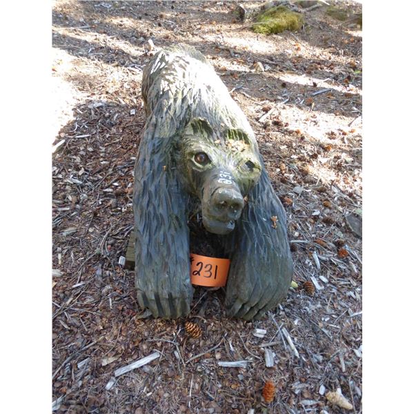 Wood carved bear