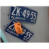 Image 1 : 1972 Alberta license plates
