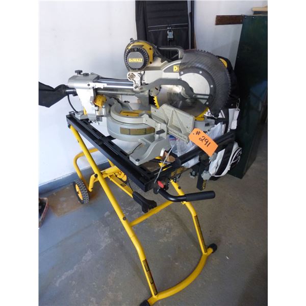 DeWalt compound mitre saw on stand