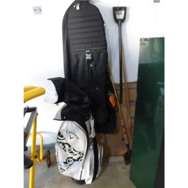 2- golf bags (no golf clubs)