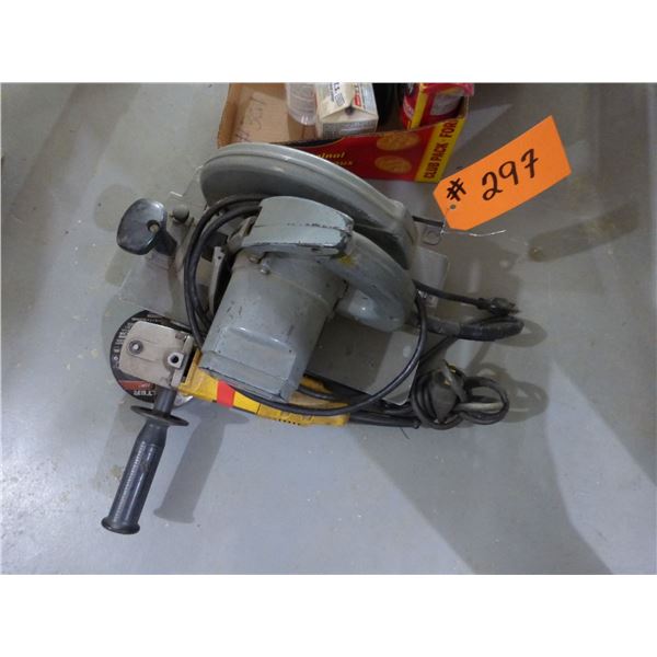 B&D skill saw and DeWalt angle grinder