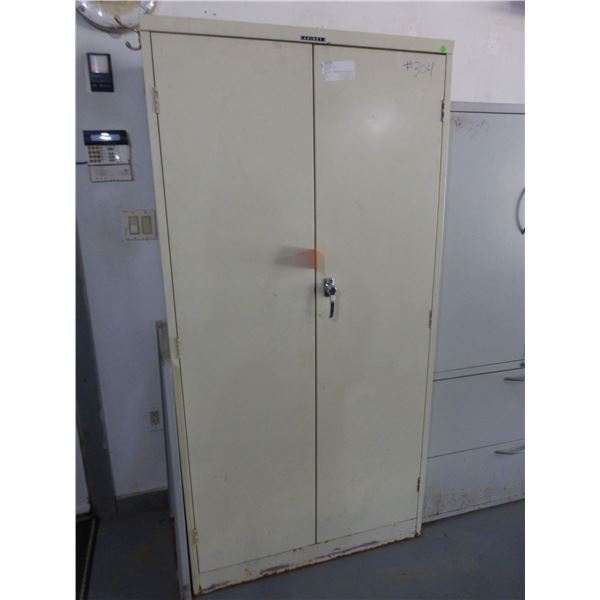 metal shop cabinet, 6 shelves, 6'x3'