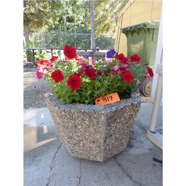 4- Exposed aggregate flower planters