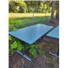Image 4 : 2- Arborite top tables, 2 poly folding tables and wooden folding table