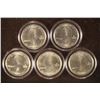 Image 2 : 5 COLORIZED N.P.  QUARTERS BRILLIANT UNC IN HARD
