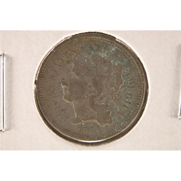 1865 THREE CENT PIECE (NICKEL)