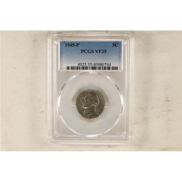 1945-P JEFFERSON NICKEL PCGS VERY FINE 35
