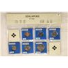Image 1 : SINGAPORE 6 UNC COINS.  1967- 1, 5 & 10 CENTS,