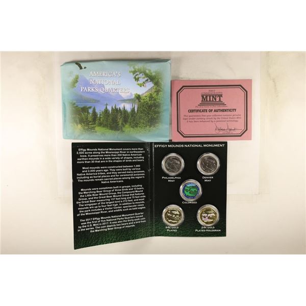 2017 EFFIGY MOUNDS NATIONAL PARK QUARTERS SET