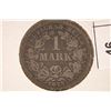 Image 1 : 1875-A GERMAN SILVER 1 MARK COIN .1606 OZ. ASW