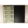Image 2 : 2009 UNCUT SHEET OF 4-US $1 FRNS CRISP UNC IN NICE