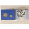Image 2 : 2 SILVER CLASSICS 1945-D WALKING LIBERTY HALF &