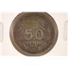 Image 1 : 1921 MEXICO SILVER 50 CENTAVOS COIN .1929 OZ. ASW