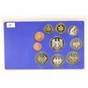 Image 2 : 1986 GERMAN 10 COIN PROOF SET IN HARD PLASTIC