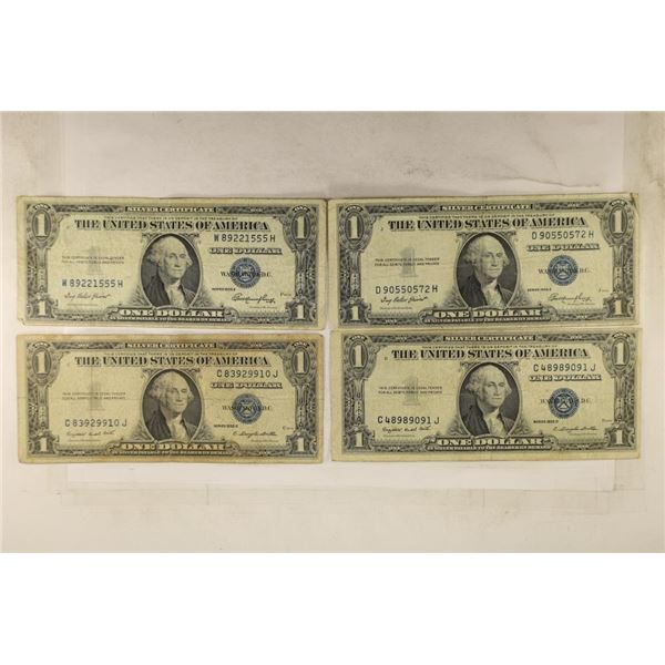 2-1935-E & 2-1935-G US $1 SILVER CERTS. BLUE SEALS