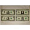 Image 1 : 4-CRISP UNC $1 US FRN'S WITH CHANGED PORTRAITS: