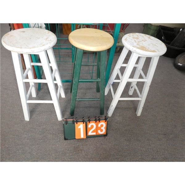 wooden stools