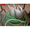 Image 2 : galvanized watering cans & garden hose
