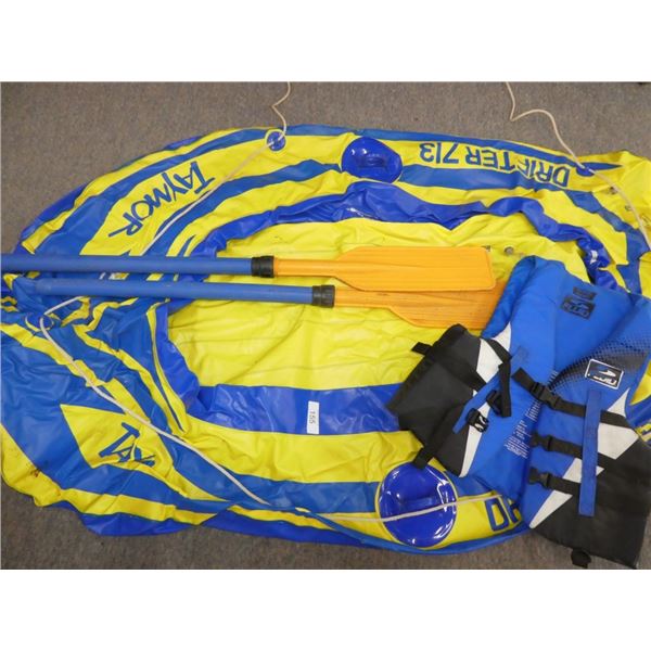inflatible boat (Drifter 713) & life jacket (M)
