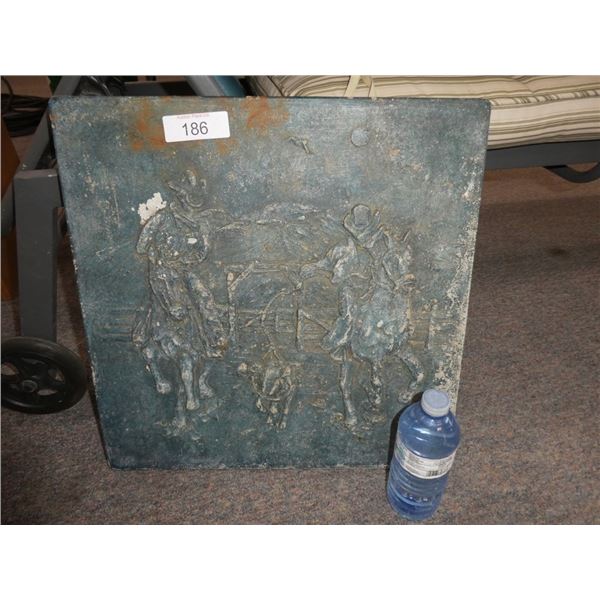 Calf roping plaque- Concrete