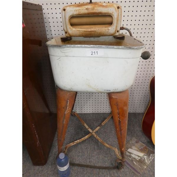 antique washing tub/station