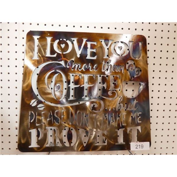 Metal decorative wall art- Coffee