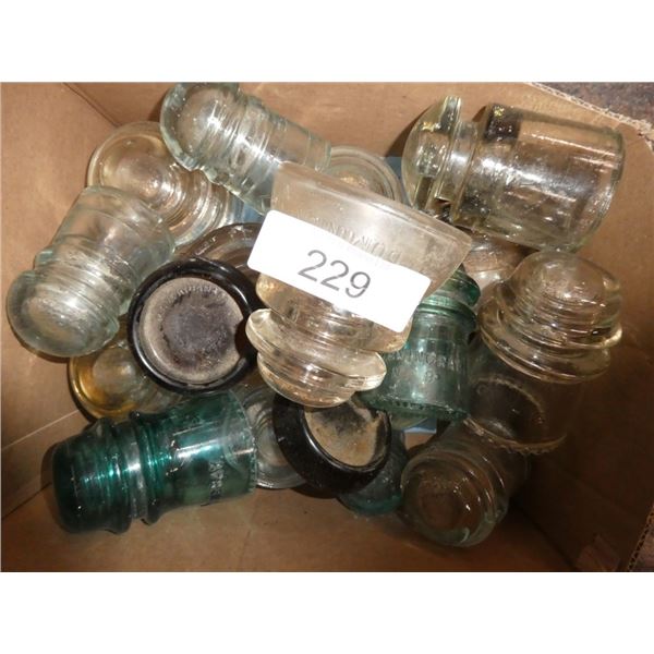 Vintage glass insulators