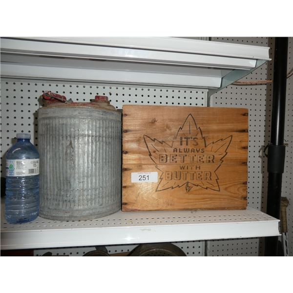 galvanized canister & butter box