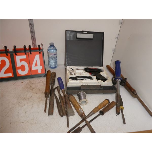 assorted tools soldering irons