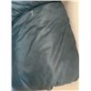 Image 6 : Navy Blue Leather Couch and 2 x IKEA  Poang Cushioned Upholstered Footstools